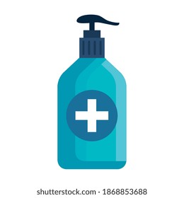 antibacterial soap bottle isolated icon vector illustration design