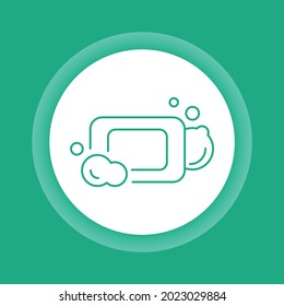 Icono del botón de color del jabón antibacteriano. Producto de higiene. Pictograma para página web, aplicación móvil, promoción. elemento de diseño de interfaz gráfica de usuario (GUI) de UI UX. 