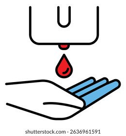 Antibacterial Soap Hand Sanitizer Vector Icon Illustration