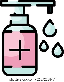 Antibacterial soap, illustration, vector on a white background.