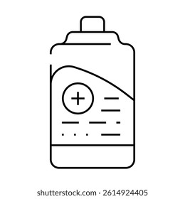 antibacterial soap line icon vector. antibacterial soap sign. isolated contour symbol black illustration