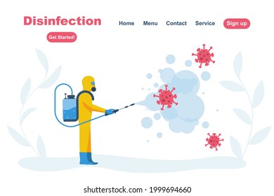 Antibacterial spray for hand disinfection. Bottle of antiseptic. Disinfectant concept. Vector illustration flat design. Preventive coronavirus Covid-19. Personal hygiene. Washing alcohol.