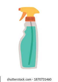 antibacterial sprayer flat style icon vector illustration design