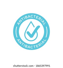 Icono vectorial del símbolo del logotipo antibacteriano