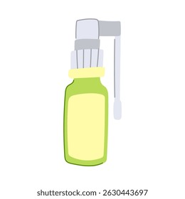 antibacterial throat spray bottle cartoon. antiseptic herbal, mint eucalyptus, menthol honey antibacterial throat spray bottle sign. isolated symbol vector illustration