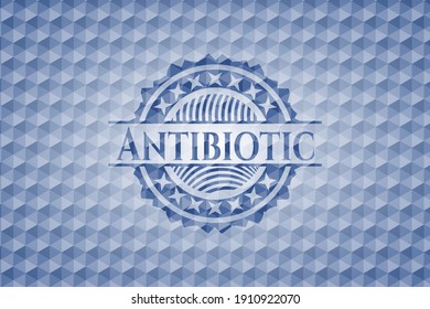 Banda azul antibiótica con patrón geométrico. Ilustración vectorial. Detallado. 