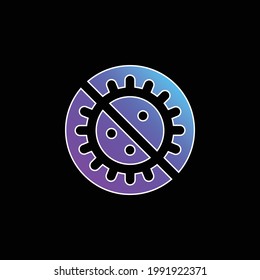 Icono de vector de gradiente azul antibiótico