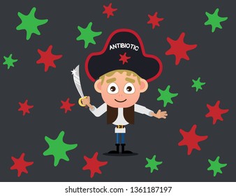 Antibiotic Boy defend virus 