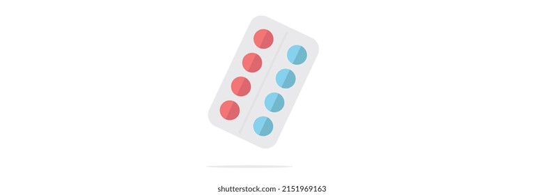 Antibiotic, design on a white background with a shadow below in the vector illustration.