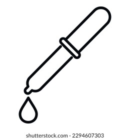 Antibiotic dropper icon outline vector. Bacteria drug. Pill microbe