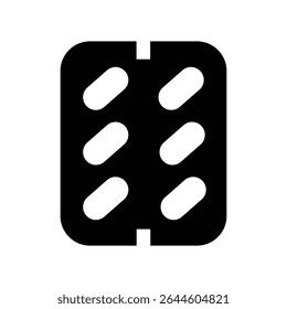 antibiotic drug capsules strip icon vector