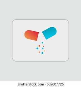Antibiotic flat icon illustration isolated vector sign symbol
