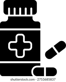Antibiotic Glyph Icon Vector Design