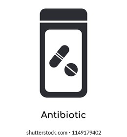Antibiotic icon vector isolated on white background for your web and mobile app design, Antibiotic logo concept