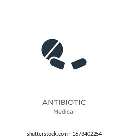 Antibiotic icon vector. Trendy flat antibiotic icon from medical collection isolated on white background. Vector illustration can be used for web and mobile graphic design, logo, eps10