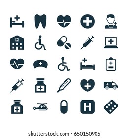 Antibiotic Icons Set. Collection Of Drug, Plus, Pellet And Other Elements. Also Includes Symbols Such As Pellet, Plus, Infirmary.