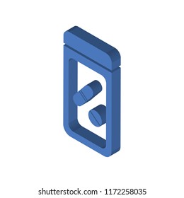 Antibiotic isometric left top view 3D icon