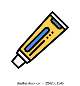 vector de icono del color de la pomada antibiótica. signo antibiótico de pomada. ilustración de símbolo aislado