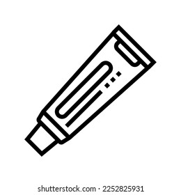 antibiotic ointment line icon vector. antibiotic ointment sign. isolated contour symbol black illustration