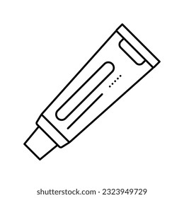 vector de icono de la línea de la pomada antibiótica. signo antibiótico de pomada. símbolo de contorno aislado ilustración negra