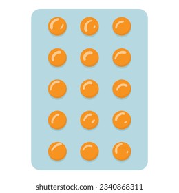 Antibiotic Pack Symbol-Cartoon-Vektorgrafik. Arzneimittel Tablette. Arzneimittelblister