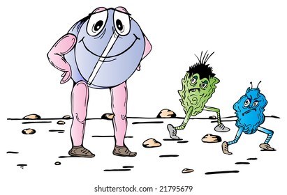 Antibiotic pill against two bacilluses