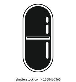 Antibiotic pill icon. Simple illustration of antibiotic pill vector icon for web design isolated on white background