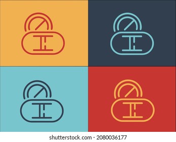 Plantilla De Logo De Pilares Antibióticos, Icono Plano Sencillo De Salud, Píldora, Medicamento