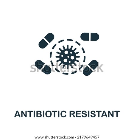 Antibiotic Resistant icon. Monochrome simple Allergy icon for templates, web design and infographics