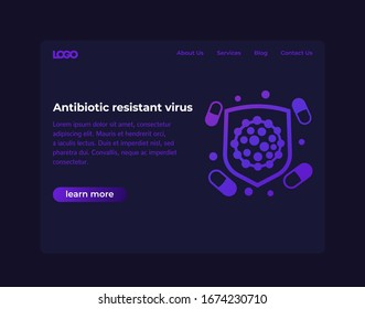 Antibiotikaresistente Vektorillustration für das Web