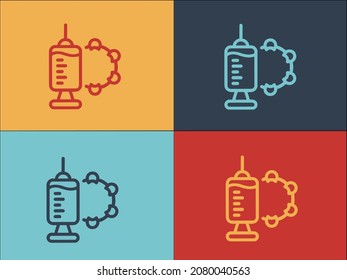 Antibiotic Syringe Logo Template, Simple Flat Icon Of medical,care,health