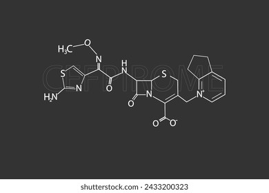 antibiotics cefpirome molecular skeletal chemical formula