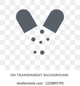 Antibiotics icon. Trendy flat vector Antibiotics icon on transparent background from Health and Medical collection. 
