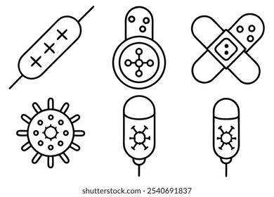Antibiotics IV Line Art Intravenous Medication