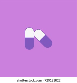 Antibiotics vector background purple