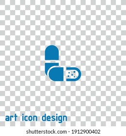 icono vectorial de antibióticos en un fondo abstracto