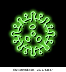antibodies attacking virus neon light sign vector. antibodies attacking virus illustration