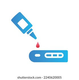 Los anticuerpos enarbolan un ícono colorido. Control de sangre en pruebas, análisis de ADN, investigación médica. Atención de la salud y controles periódicos de hemoglobina. Metáfora del desarrollo de drogas. Dibujo vectorial plano de dibujos animados