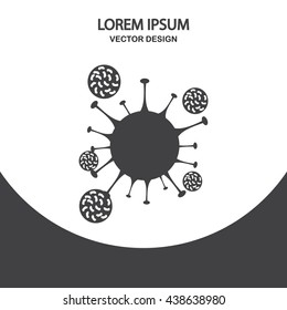 Antibodies to the virus attack icon on the background