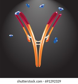 an antibody with antigen attaching and binding to high and low chain