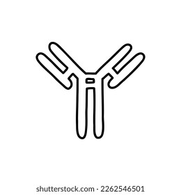 antibody doodle icon, vector illustration