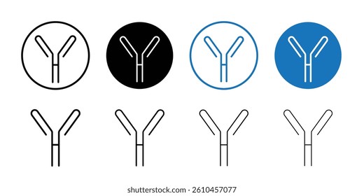 Antibody icon logo set vector