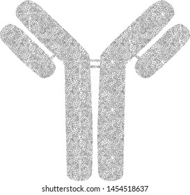 Antibody icon made of polygons 1