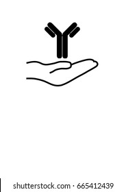 Antibody Icon On Hand