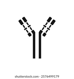 Antibody icon Simple thin line flat symbol