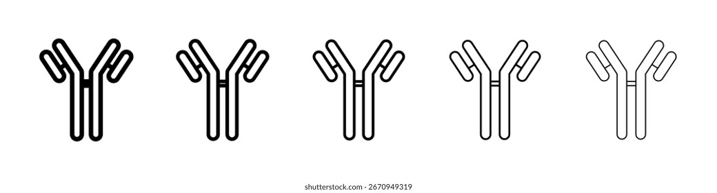 Icono de anticuerpo colección de Vector. EPS 10