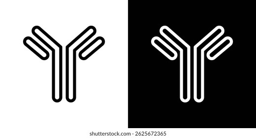 Icono de anticuerpo colección de Vector. ilustración de signo de Vector
