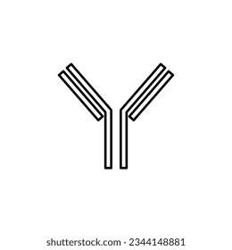 Icono de anticuerpo - ilustración plana vectorial sobre fondo blanco.