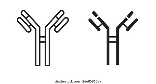 Icono de anticuerpo Vector, símbolo, ilustraciones de logotipo