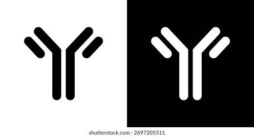 Ícone de anticorpo vetor, Símbolo, ilustrações do logotipo